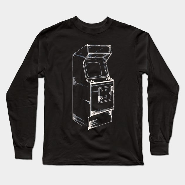 Retro Arcade Long Sleeve T-Shirt by Lamink